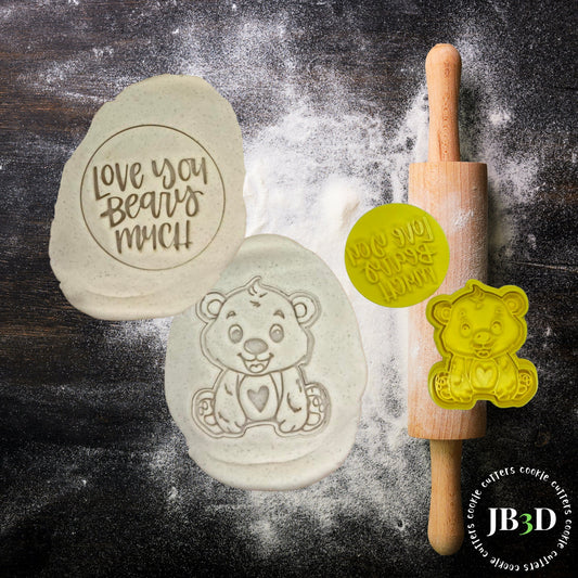 I love you BEARY much   - Cookie Cutter and stamps