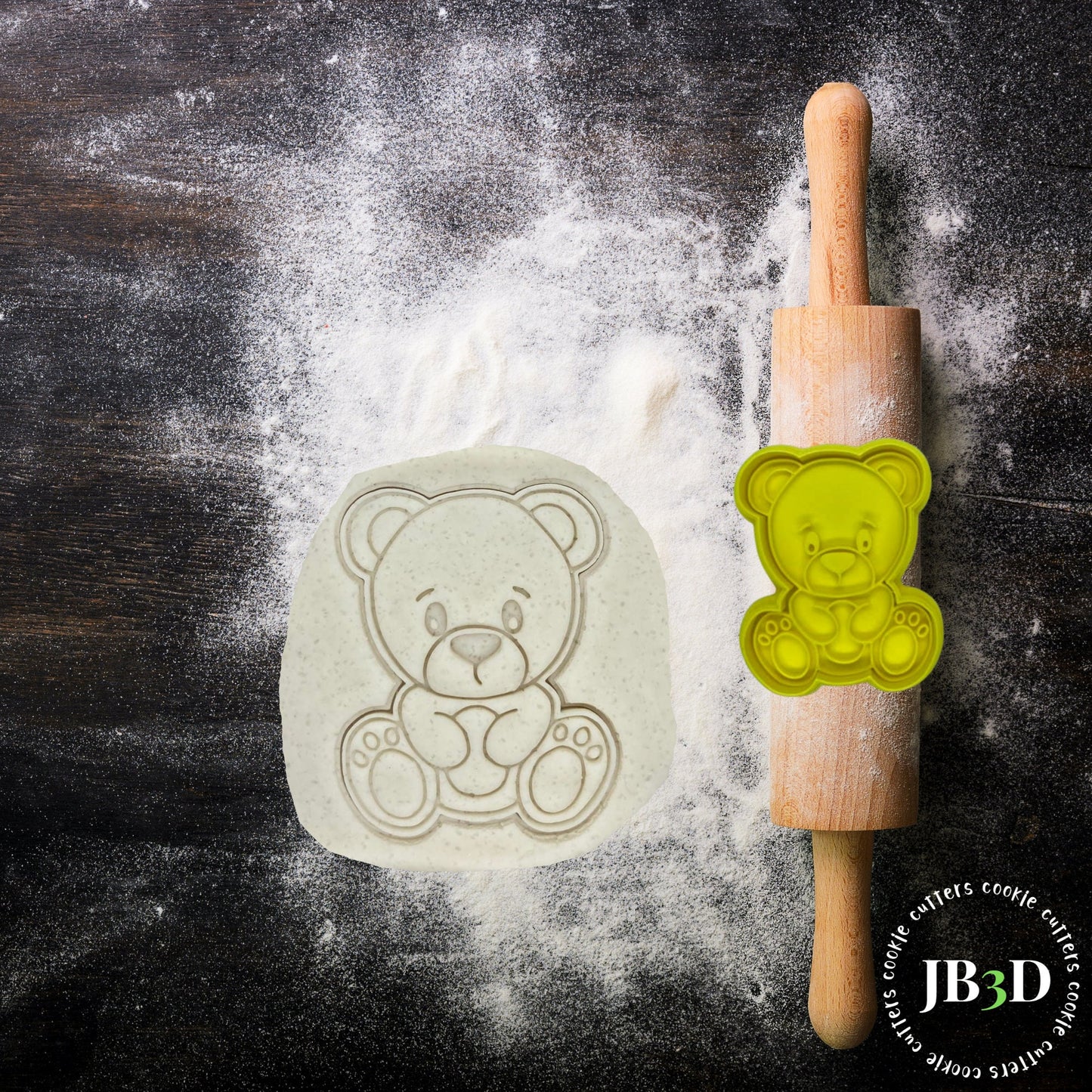 CUTE BEAR Cookie Cutter & stamp