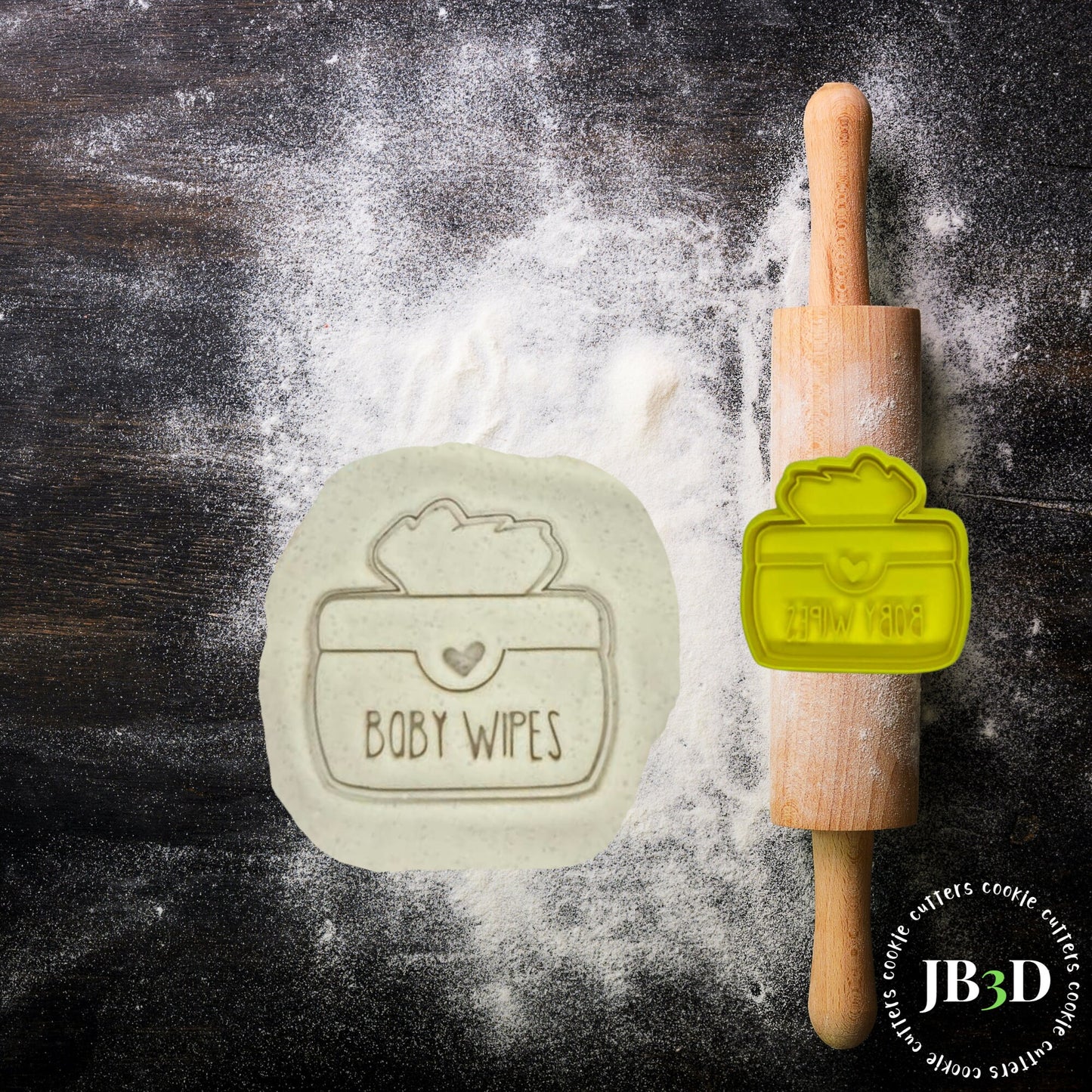 BABY WIPES Cookie Cutter & stamp