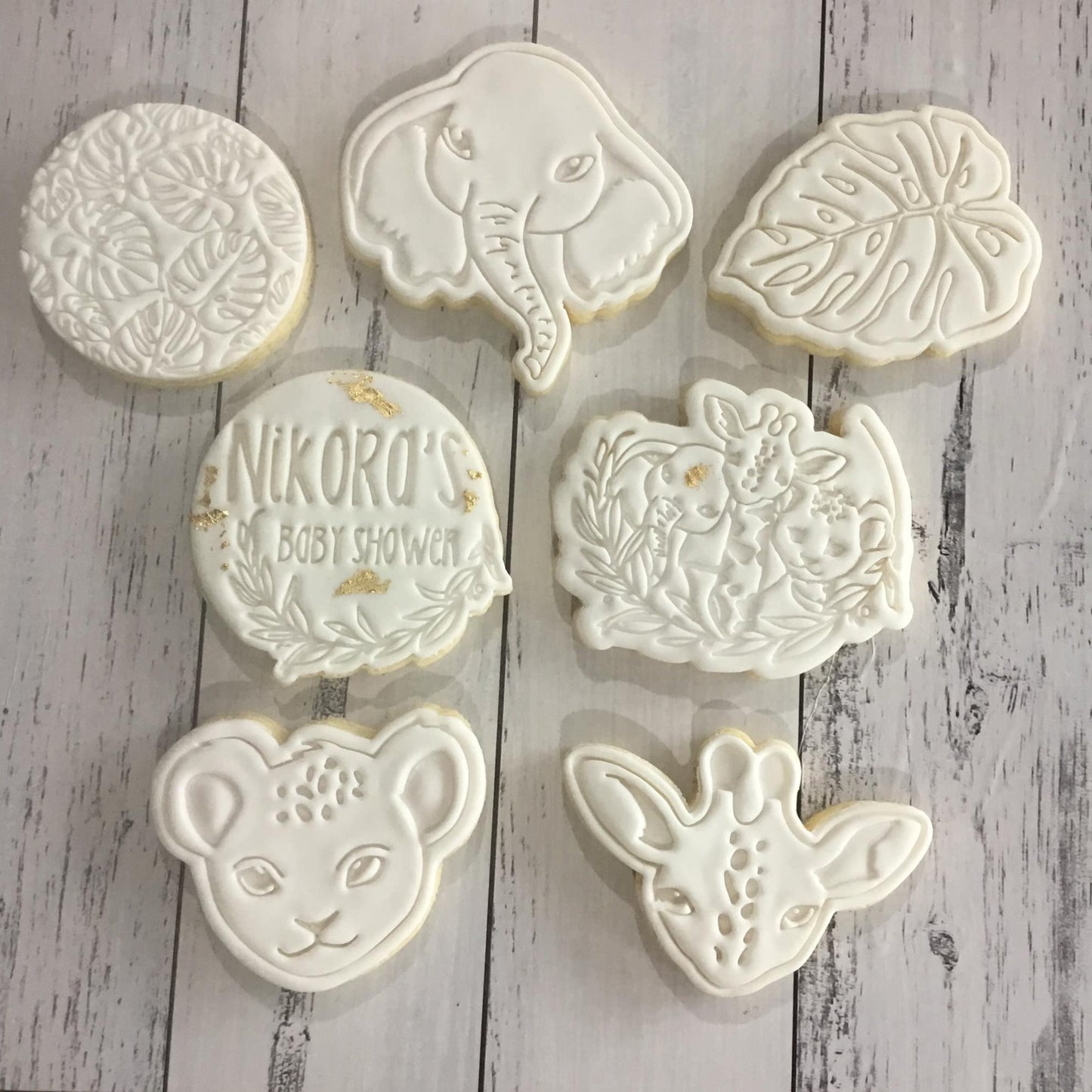 JUNGLE THEMED Baby Shower Cookie Cutters and embosser stamps Singles or Set