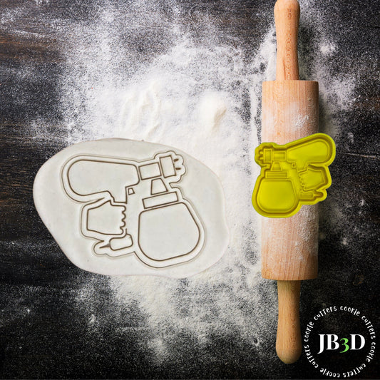 SPRAY GUN Cookie Cutter & Stamp