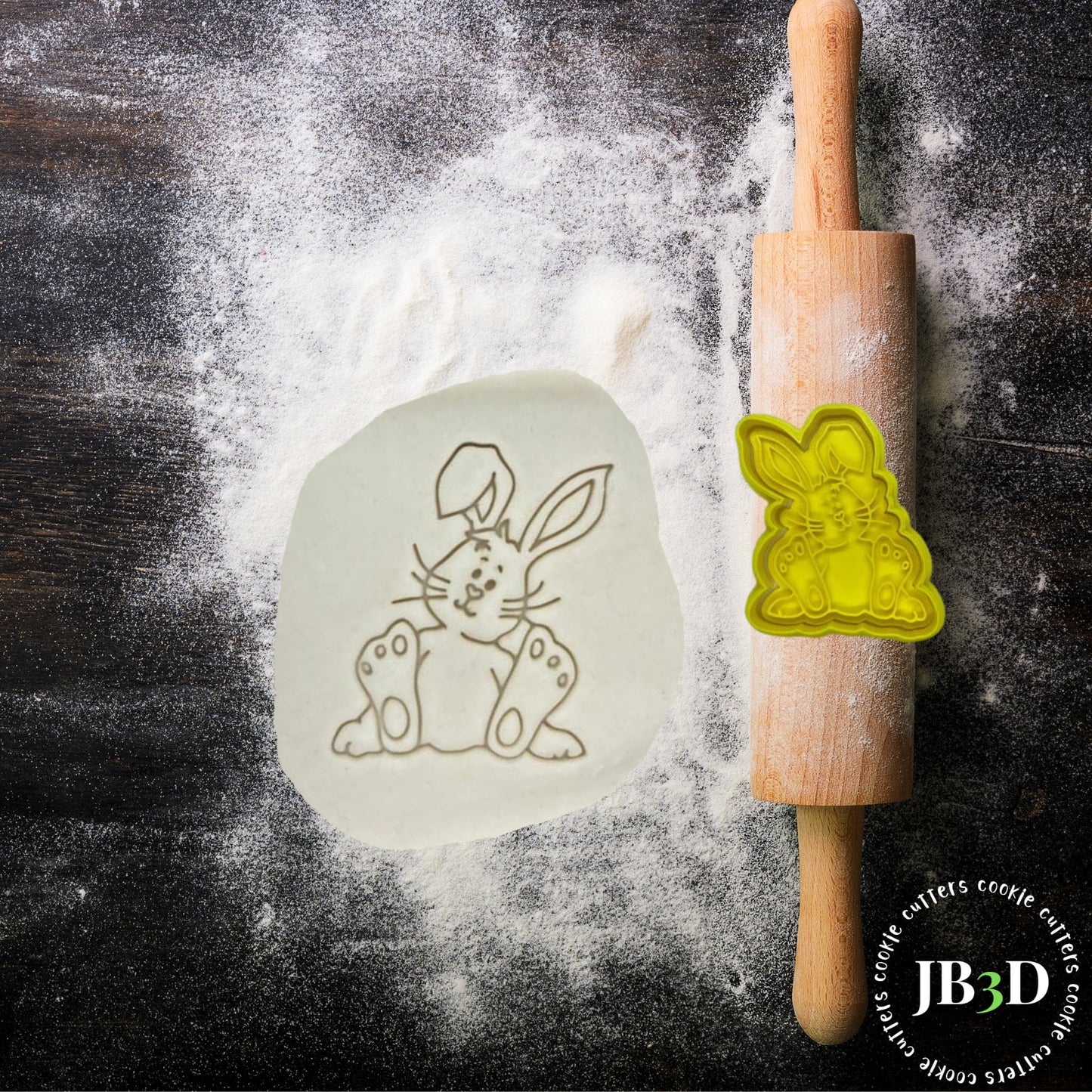 EASTER BUNNY  Cookie Cutter & Stamp