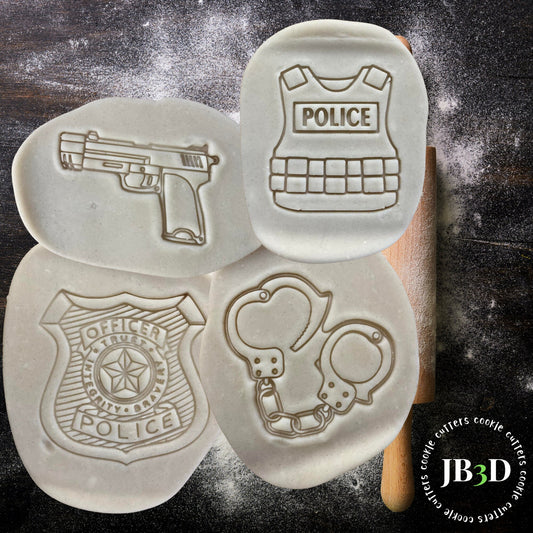 POLICE  Cookie Cutter and stamp