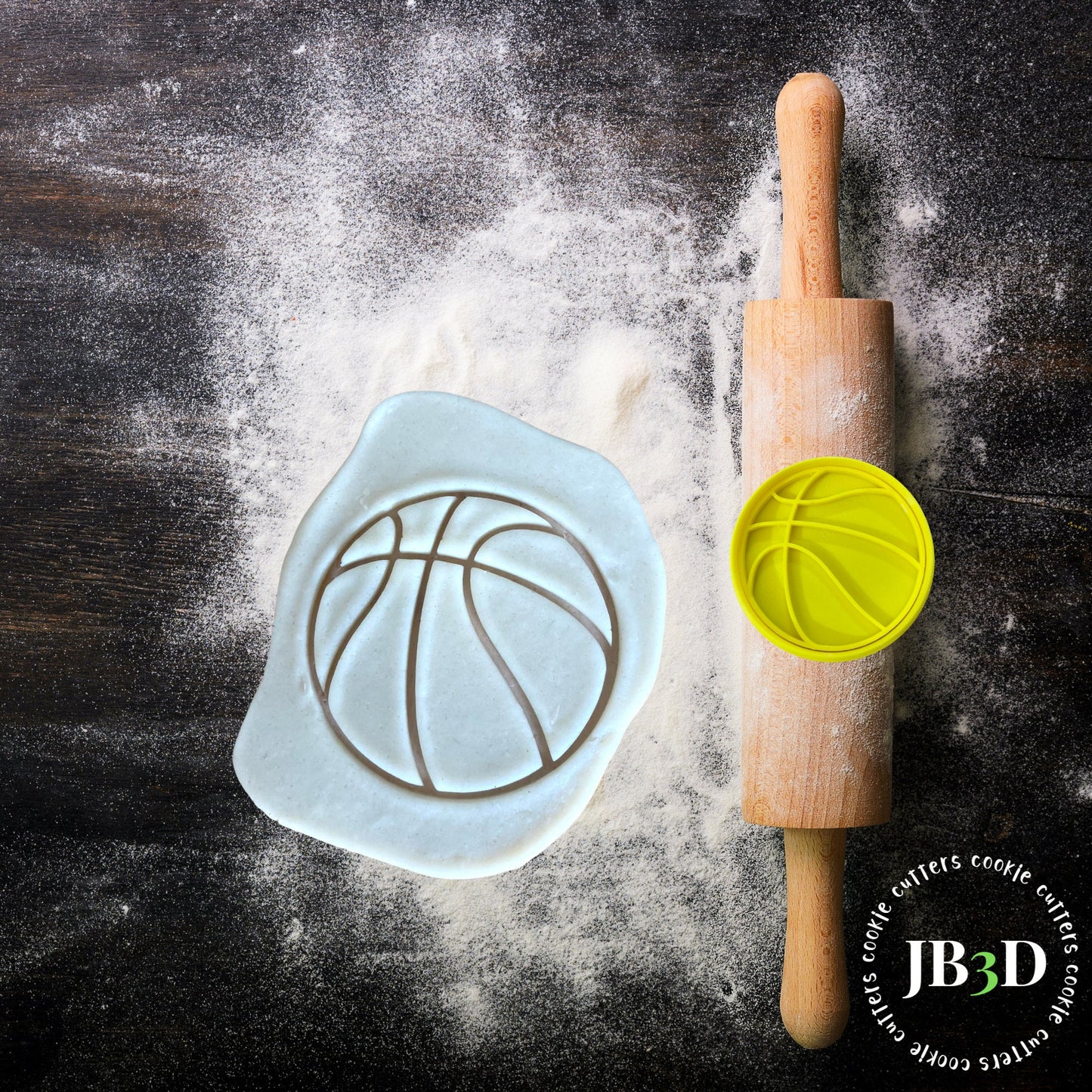 BASKETBALL Cookie Cutter and Embosser Stamp