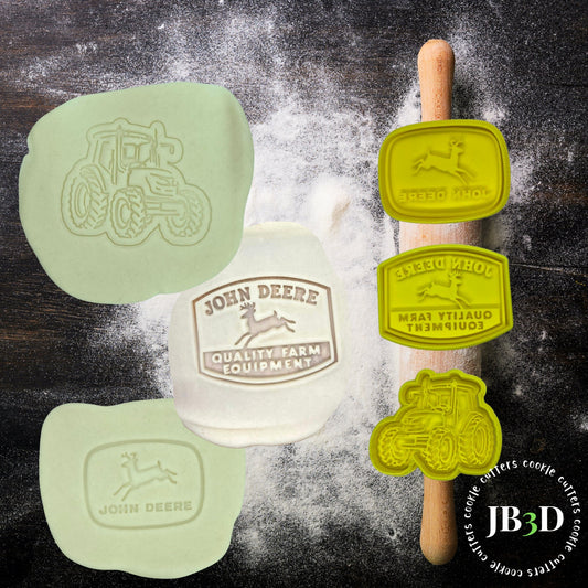 JOHN DEERE Farming Cookie Cutters embossers