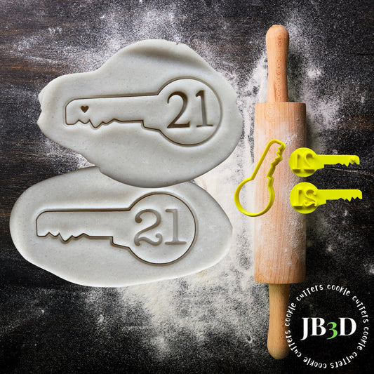 21st KEY Cookie Cutter Embosser Stamp Set