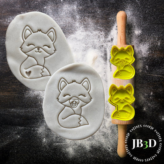 CUTE FOXES Cookie Cutters and Embosser Stamps