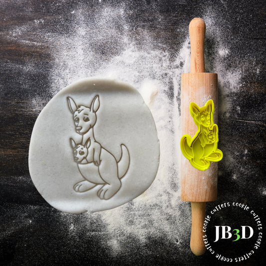 KANGAROO and JOEY  Cookie Cutter & Stamp