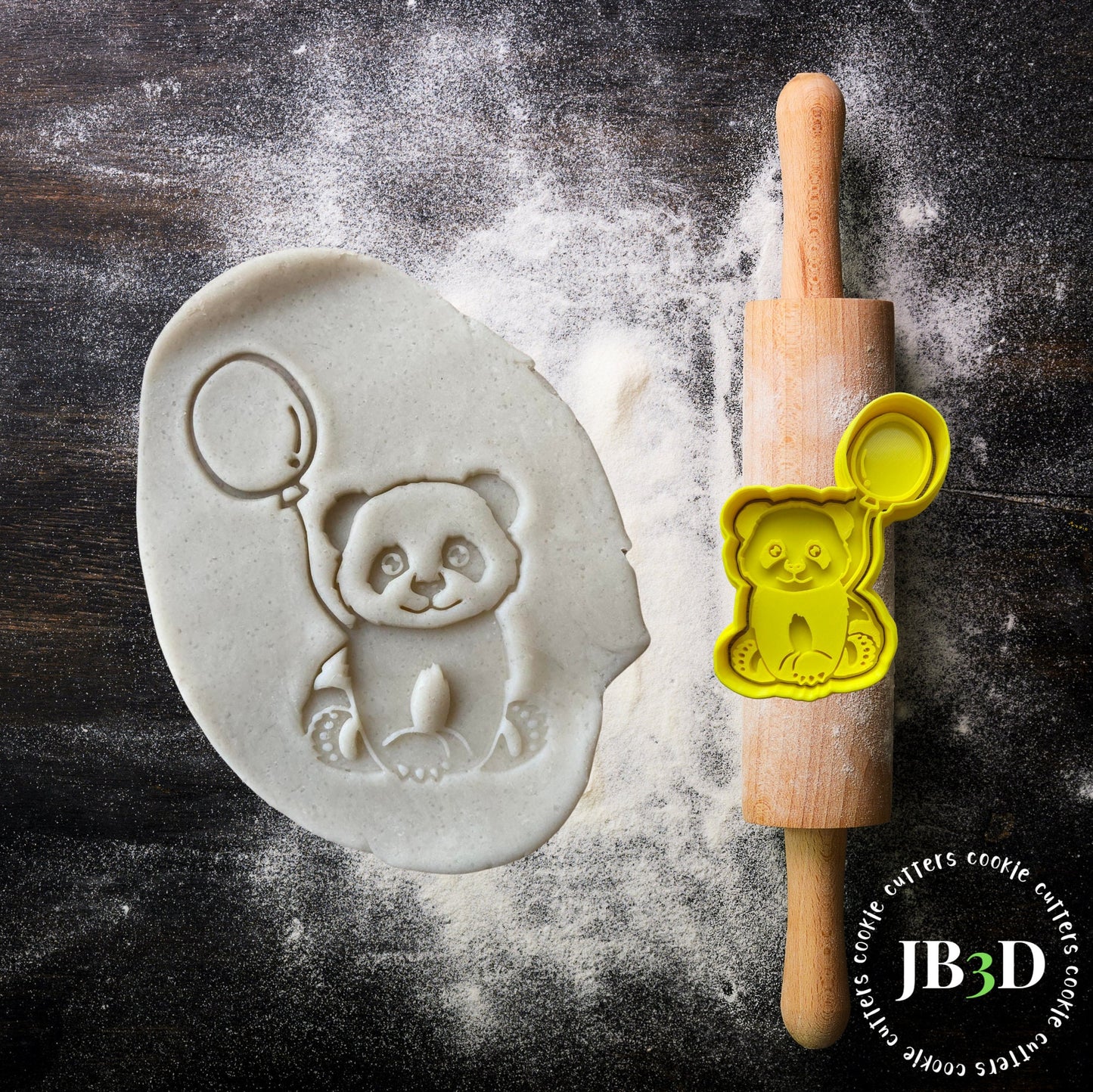 PANDA BIRTHDAY SET 1  Cookie Cutter/Stamp