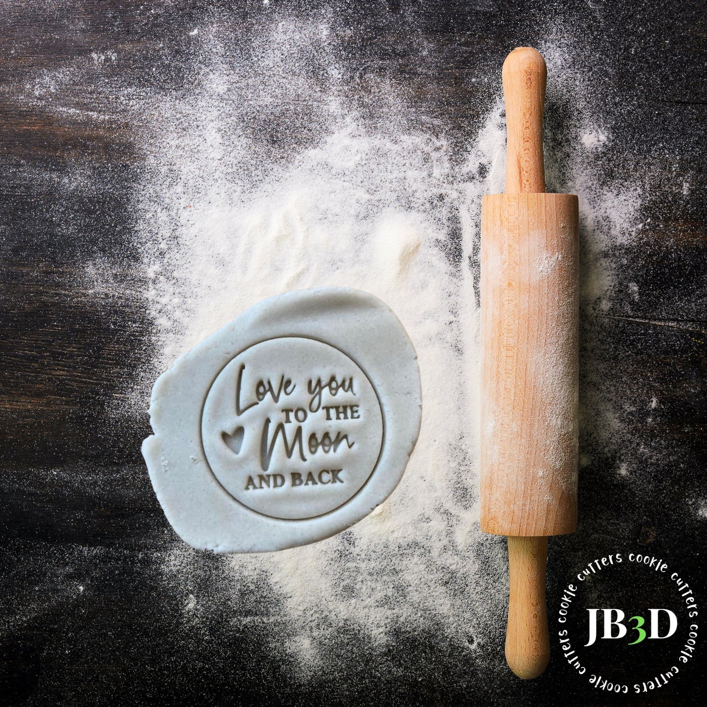 LOVE YOU to the MOON and back Cookie Stamp