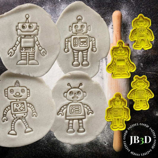 ROBOTS  Cookie Cutter and Embosser Stamps