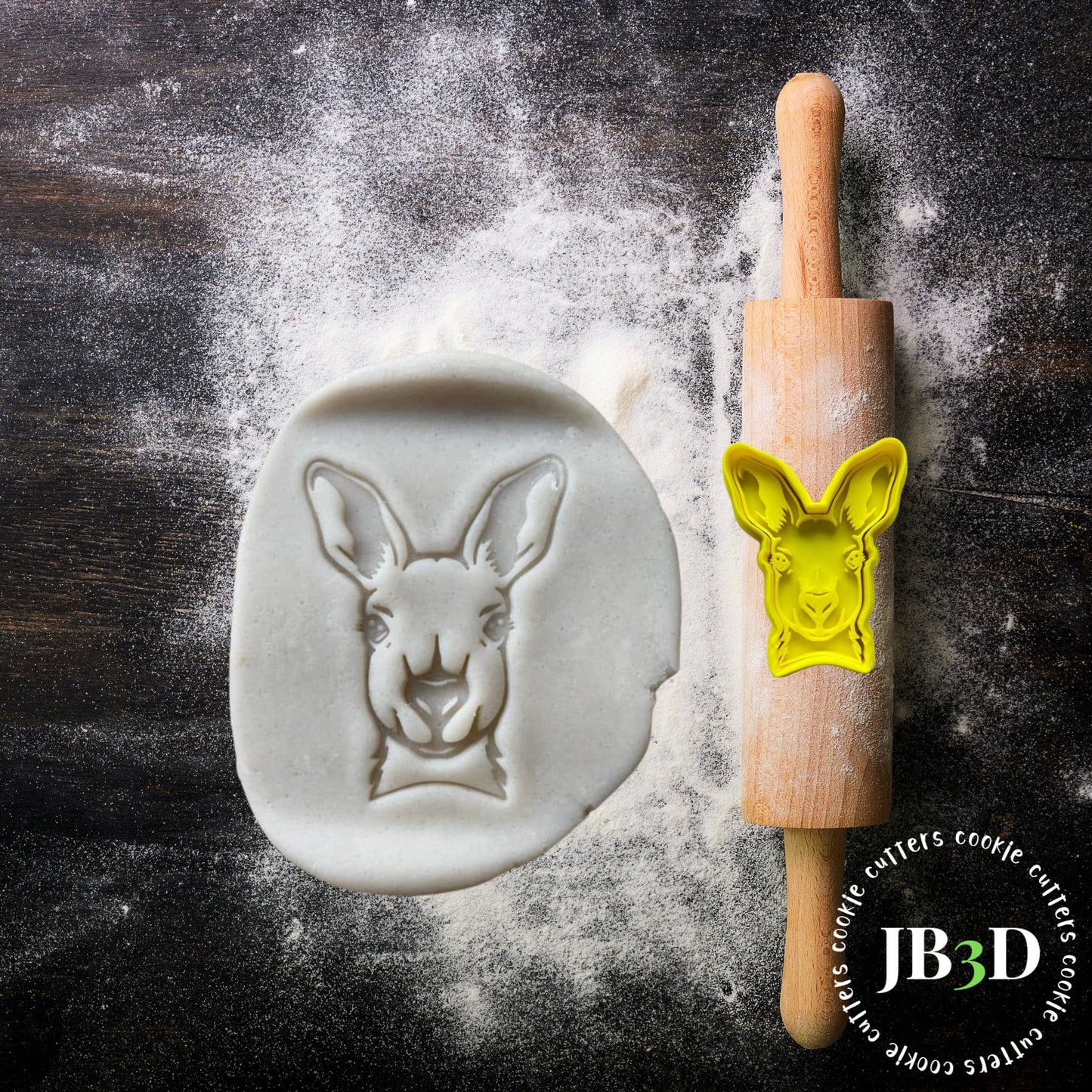 KANGAROO Cookie Cutter and Embosser Stamp