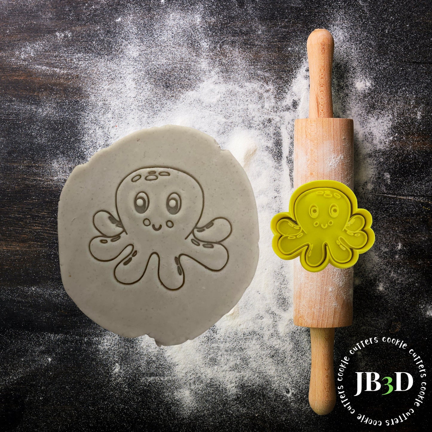 OCTOPUS JELLY FISH Cookie Cutters and Embosser stamps