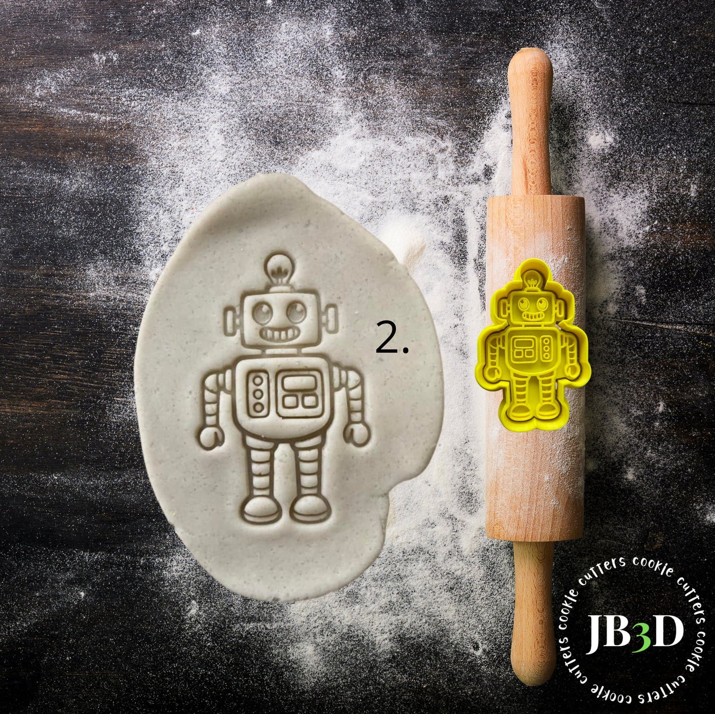 ROBOTS  Cookie Cutter and Embosser Stamps