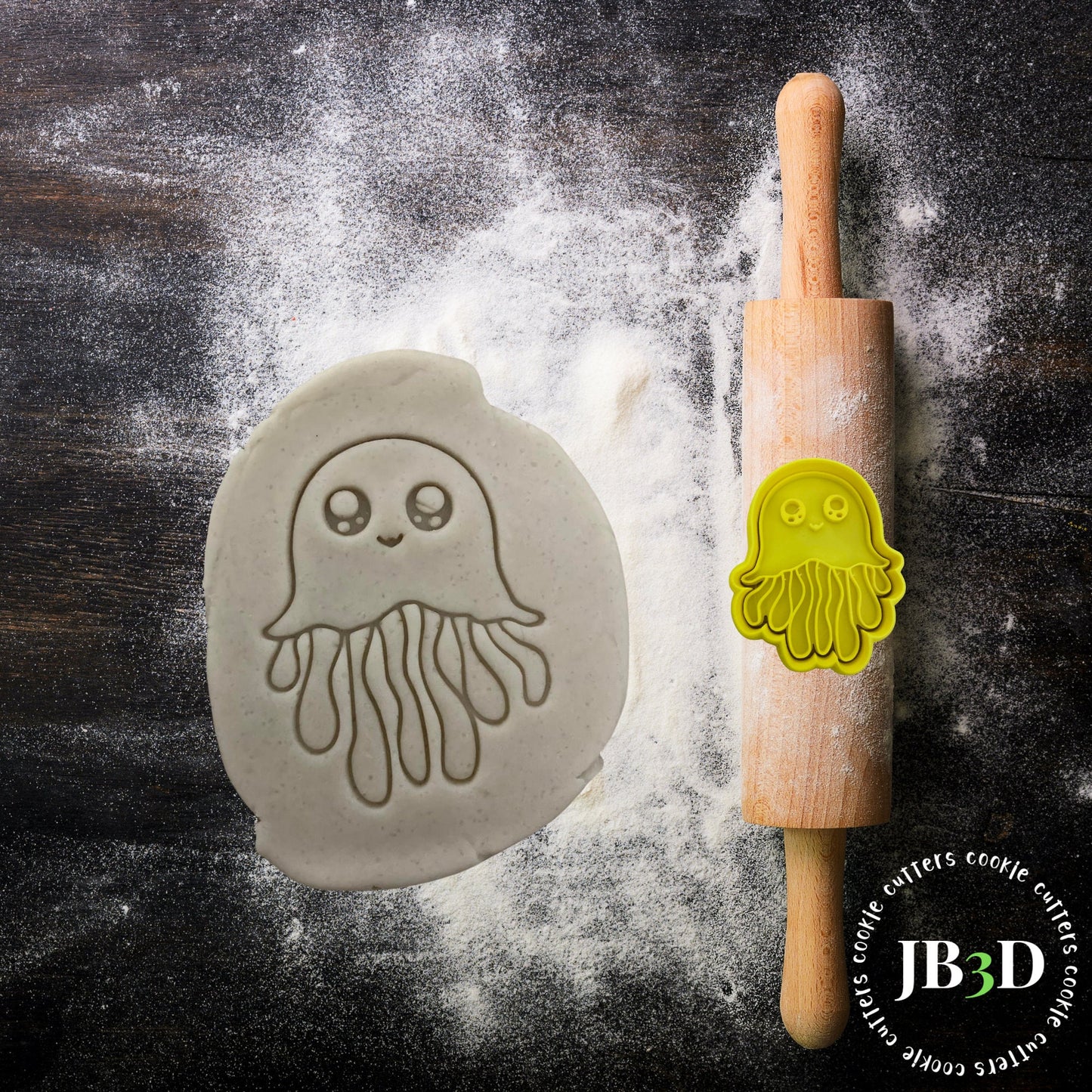 OCTOPUS JELLY FISH Cookie Cutters and Embosser stamps