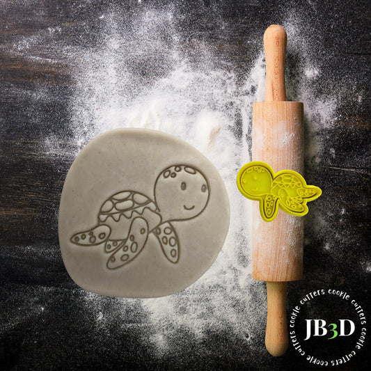 TURTLE Cookie Cutter and Embosser stamp